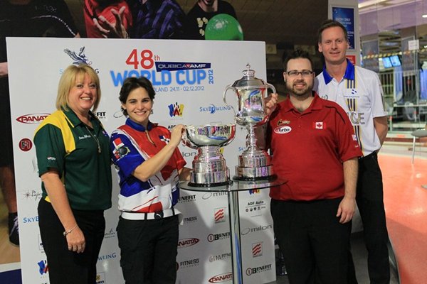 Ann Maree Putney of Australia, Aumi Guerra of Dominican Republic, Michael Schmit of Canada and Tomas Leandersson of Sweden